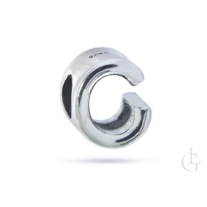Charms literka C srebro rodowane pr.0,925